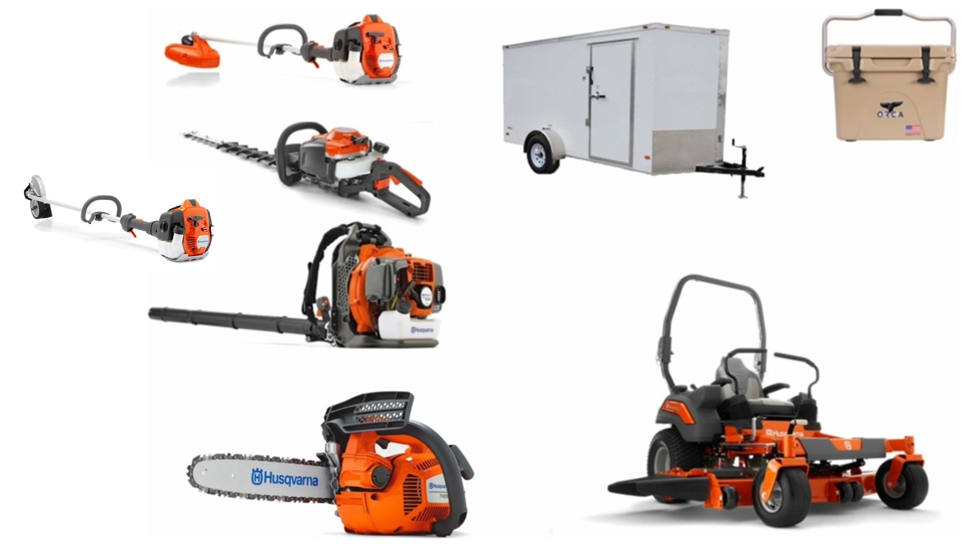 HH518 Husqvarna Mower Bundle - Z454 Zero Turn 350BT Blower 6x12