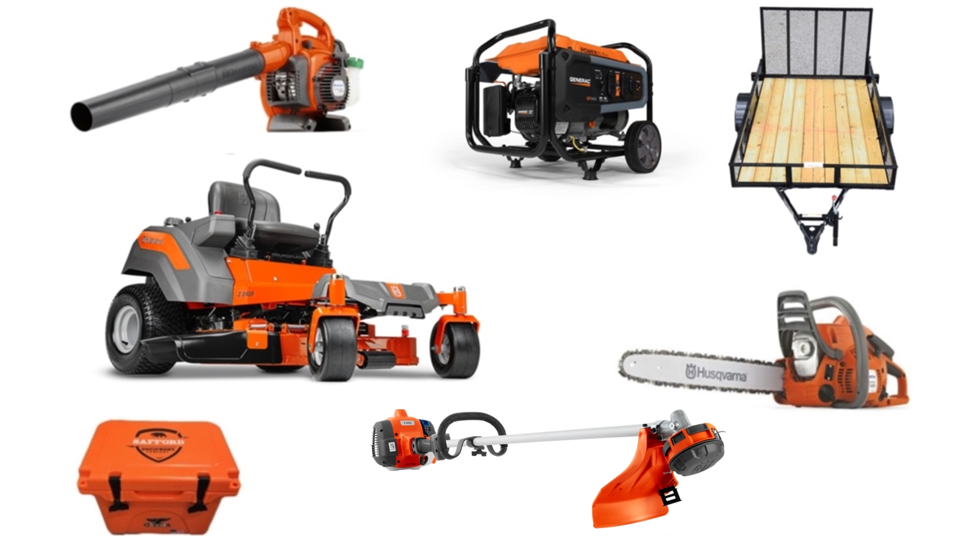 GP1 Husqvarna Mower Bundle - Z242F Zero Turn 120 II Chainsaw 7721