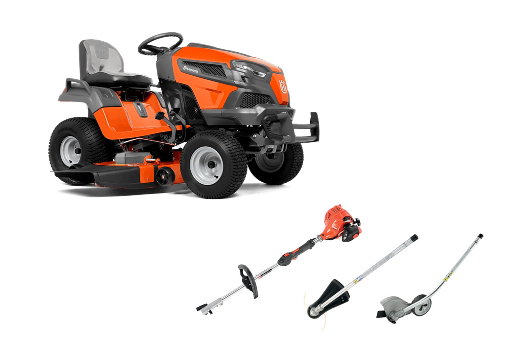 Husqvarna TS248XD Lawn Tractor Combo Deal PAS-225VP Trimmer