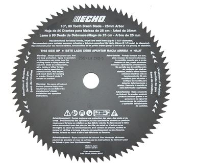 ECHO 8in 80-Tooth Brush Blade (25mm Arbor) (Part #69500121432) ECHO 8in 80-Tooth Brush Blade (25mm Arbor) (Part #69500121432)