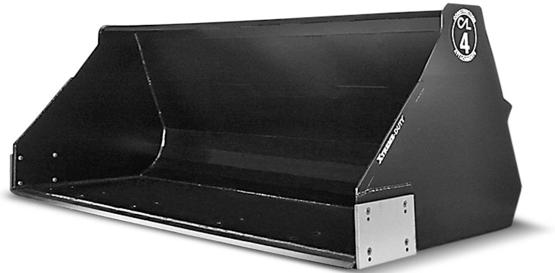 Construction Attachments 74" GP Xtreme Duty Agricultural High Capacity Litter Bucket #1GPAGHCLB74RR Construction Attachments 74" GP Xtreme Duty Agricultural High Capacity Litter Bucket #1GPAGHCLB74RR