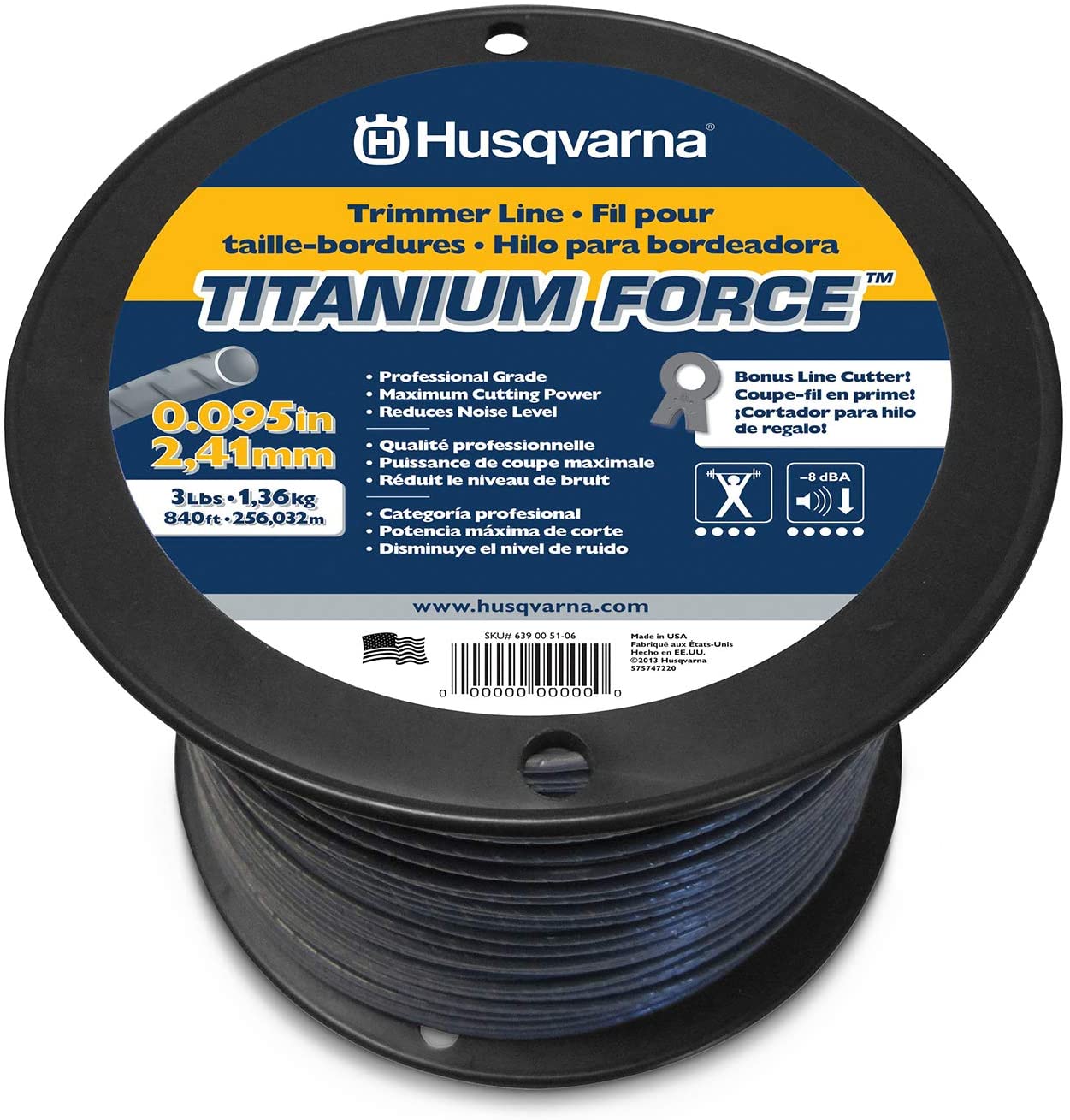 Husqvarna Titanium Force Trimmer Line .095x840' #639005106 Husqvarna Titanium Force Trimmer Line .095x840' #639005106