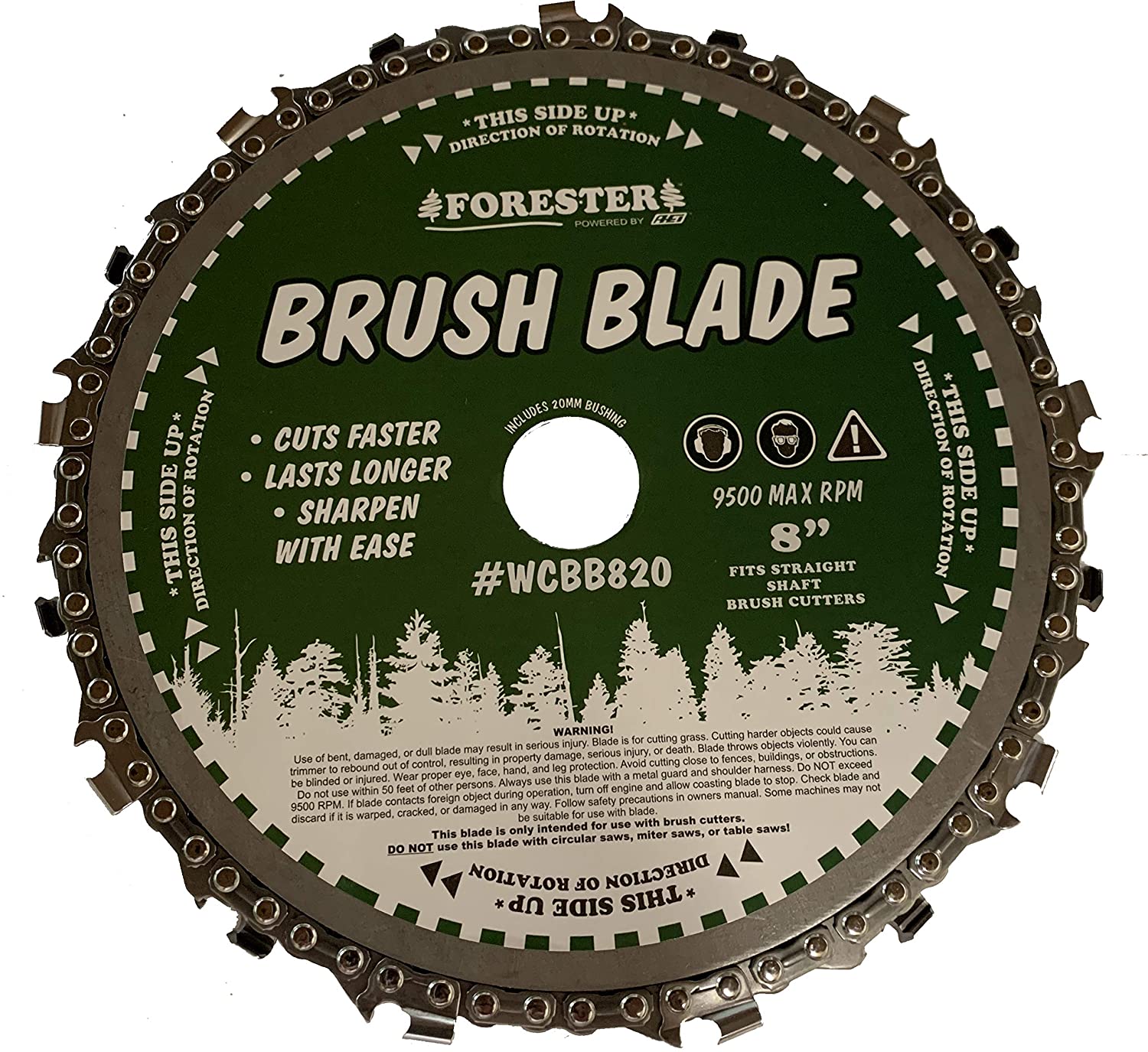 Forester 8" Brush Blade Full Chain #WCBB820 Forester 8" Brush Blade Full Chain #WCBB820