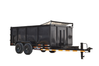 CA804 Caliber 7X14 Dump Trailer 14K Telescope Lift W/ 4' Sides