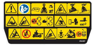 Ariens/Gravely Main Safety Decal OEM #07800537