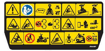 Ariens/Gravely Main Safety Decal OEM #07800537 Ariens/Gravely Main Safety Decal OEM #07800537