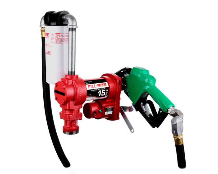 Fill-Rite 12V DC 15 GPM Fuel Transfer Pump W/ Nozzle, Filter & Swivel #FR1220HDSFQ Fill-Rite 12V DC 15 GPM Fuel Transfer Pump W/ Nozzle, Filter & Swivel #FR1220HDSFQ