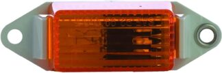 Uriah 3-One Fourth x One Inch Rectangular Amber Clearance Light On White Mounting Base #UL107000