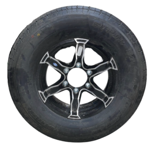 Aluma 15" Black Liger Wheel and Tire #60-0001403