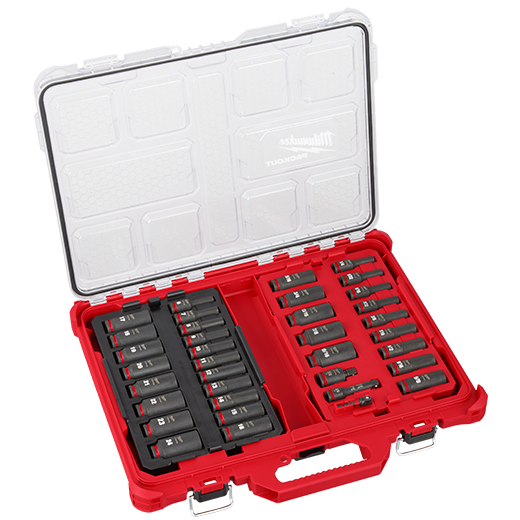 Milwaukee Shockwave 36PC 3/8 Drive SAE+Metric Packout Impact Duty Socket Set #49-66-6805 Milwaukee Shockwave 36PC 3/8 Drive SAE+Metric Packout Impact Duty Socket Set #49-66-6805