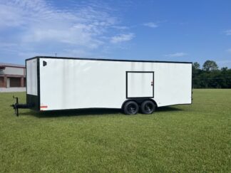 CY701 Cynergy 8.5x24 Enclosed Car Hauler 10K White Blackout
