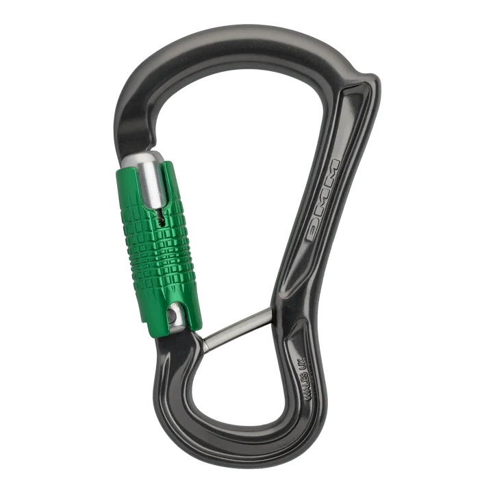 DMM Ceros Locksafer Carabiner Titanium/Green #A567 DMM Ceros Locksafer Carabiner Titanium/Green #A567