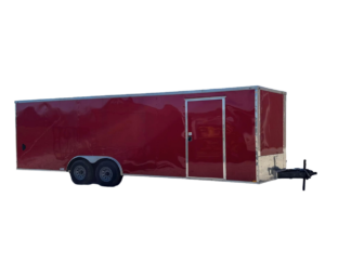 QC234 Quality 8.5x24 Enclosed Trailer TA 10K Red