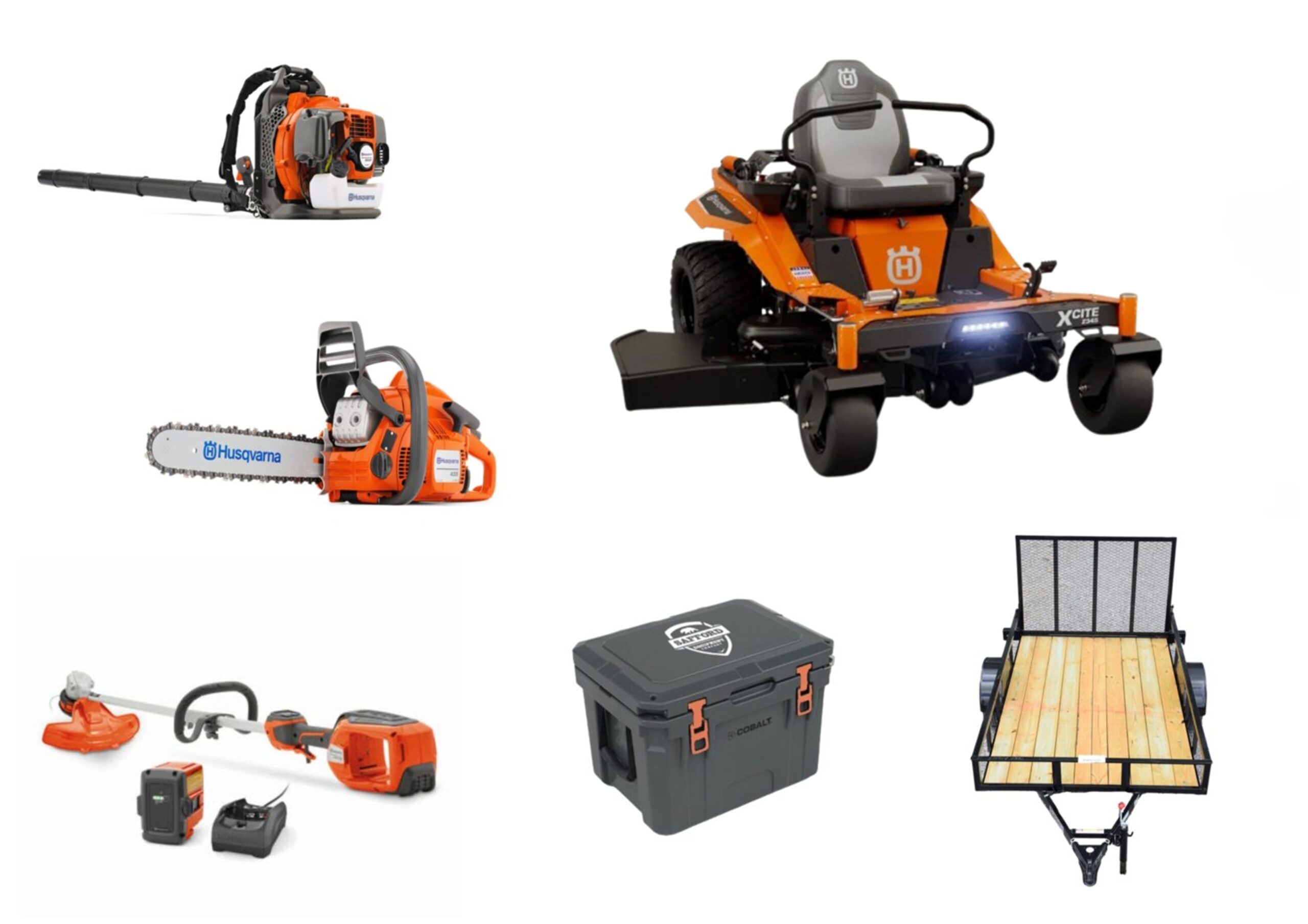 HH4256 Husqvarna Mower Bundle - Z345 Zero Turn 350BT Blower 120 II