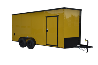 CY222 Cynergy 7x16 Enclosed Trailer TA Yellow Blackout 84"