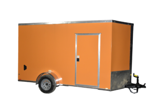 QC236 Quality 6x12 Enclosed Trailer SA Orange 84"