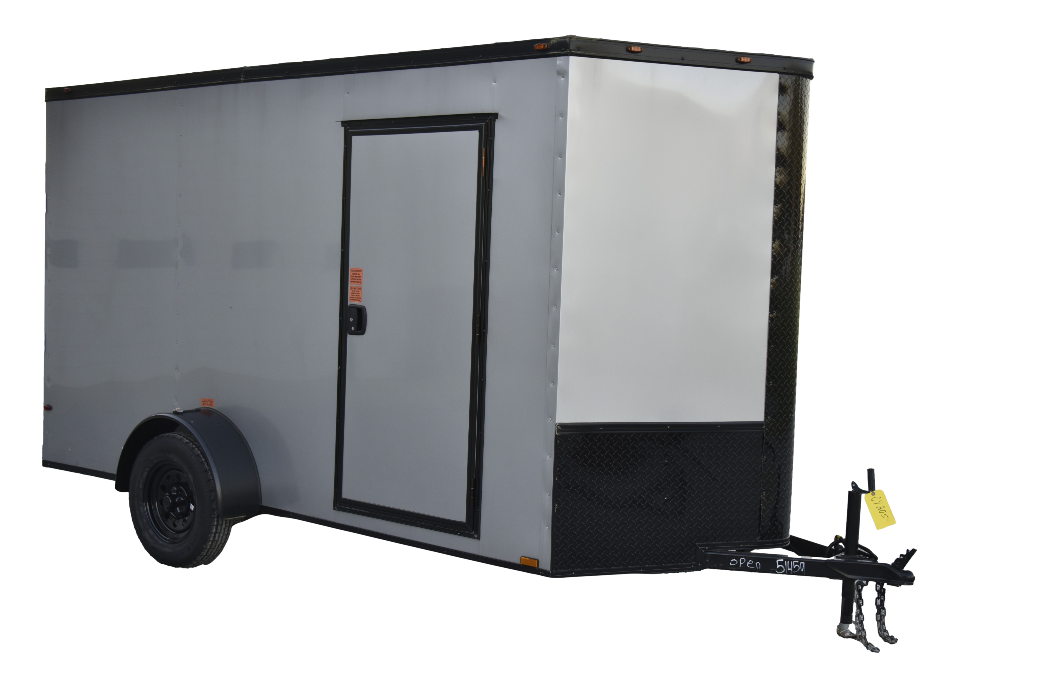CY205 Cynergy 6x12 Enclosed Trailer SA Silver Blackout 81" CY205 Cynergy 6x12 Enclosed Trailer SA Silver Blackout 81"