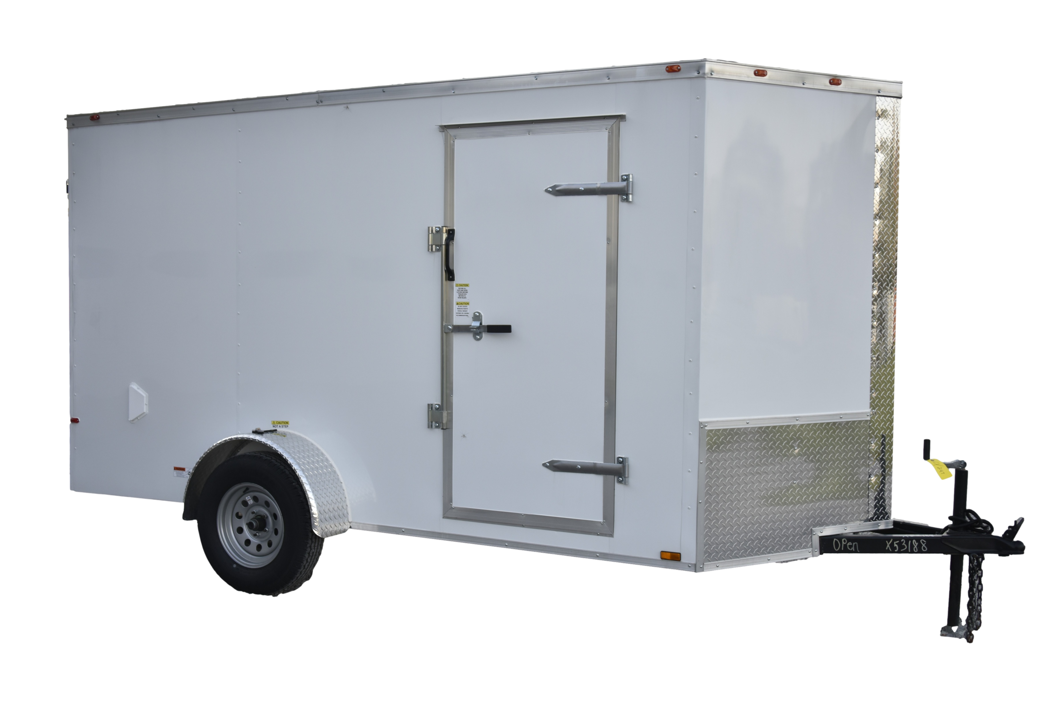 CY247 Cynergy 6x12 Enclosed Trailer SA White Double Door | Safford