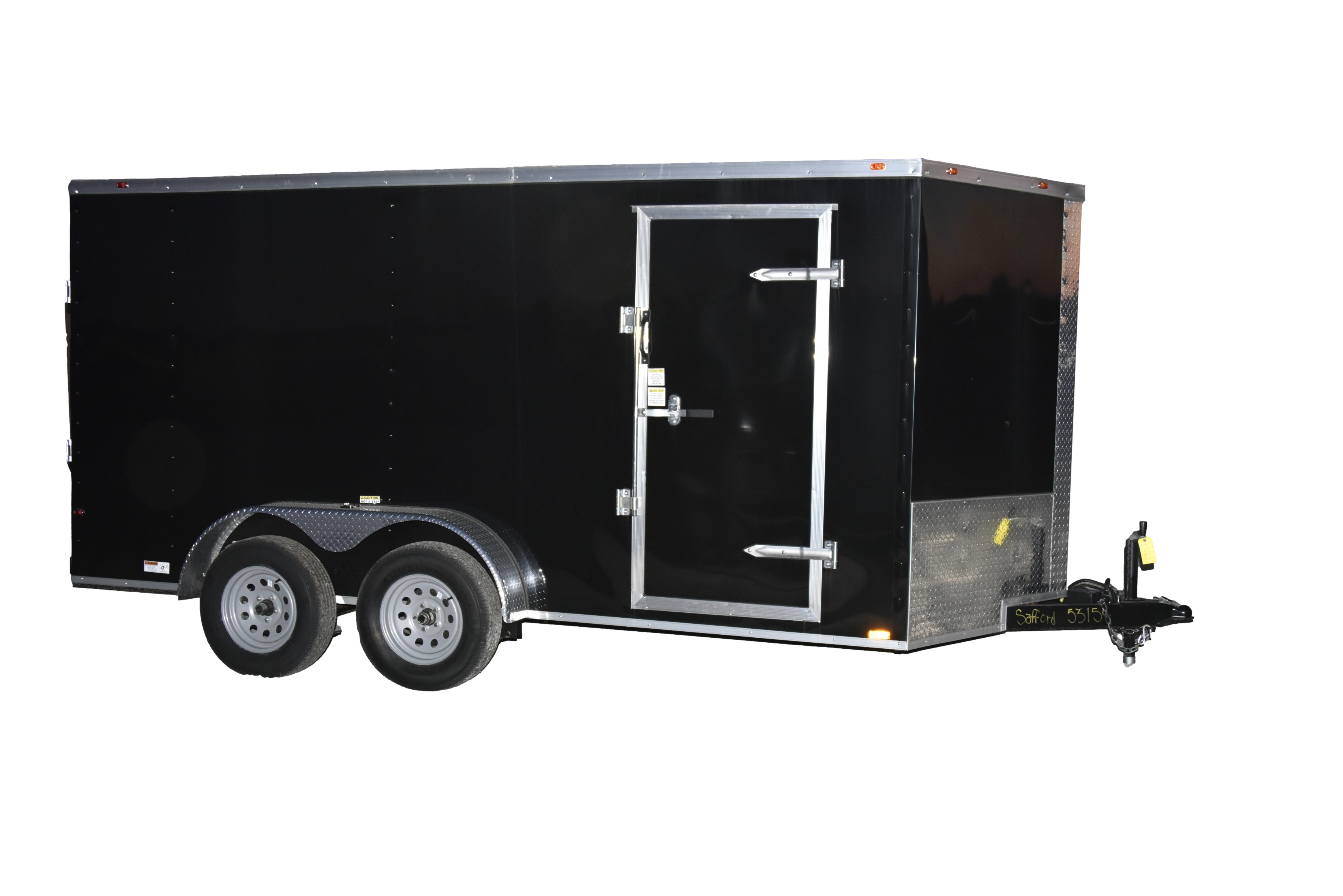 CY242 Cynergy 7x14 Enclosed Trailer TA Black | Safford Equipment