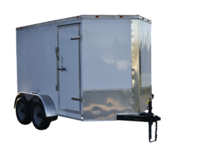 CY238 Cynergy 6x10 Enclosed Trailer TA White