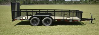 CA150 Caliber 7x16 Utility Trailer HD W/ 2' Mesh Sides & Standard Gate