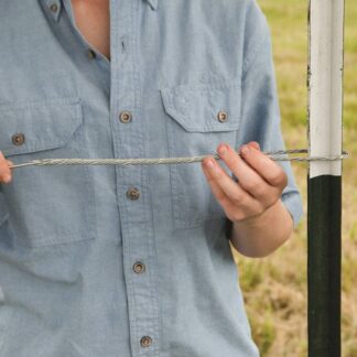 T-Post Dead End, For Use With Electric Fence, 13 in, Steel, Galvanized #TDE-18-125-14