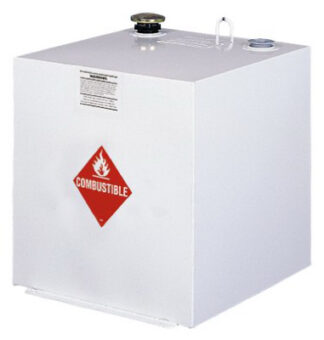 50 Gallon White Square Steel Liquid Transfer Tank For Trucks #485000