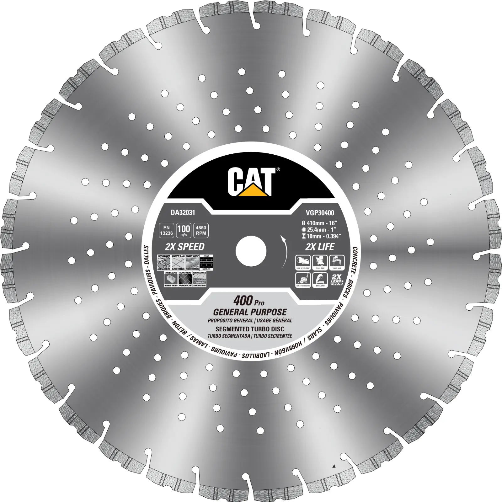CAT VGP30 Segmented Rim Diamond Blade 400 Pro 14 OEM #DA32030U CAT VGP30 Segmented Rim Diamond Blade 400 Pro 14" OEM #DA32030U