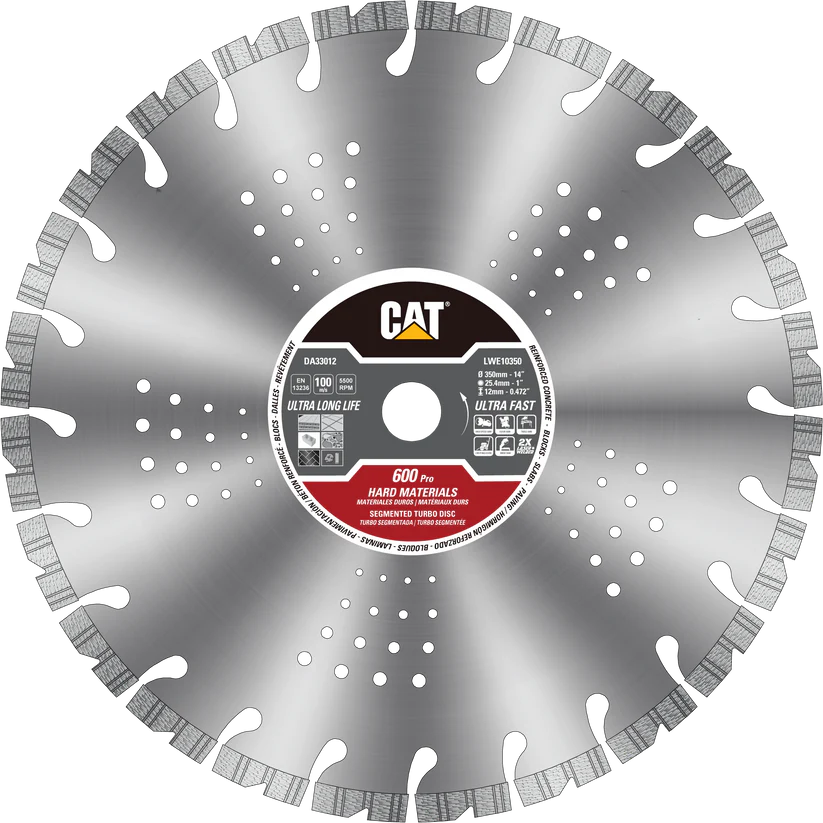 CAT LWE10 Turbo Segmented Rim Diamond Blade 600 Pro 18 OEM #DA33014U CAT LWE10 Turbo Segmented Rim Diamond Blade 600 Pro 18" OEM #DA33014U