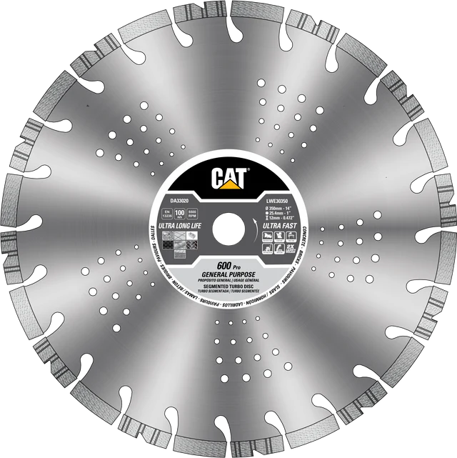 CAT LWE30 Segmented Rim Diamond Blade 600 Pro 14 OEM #DA33020U CAT LWE30 Segmented Rim Diamond Blade 600 Pro 14" OEM #DA33020U