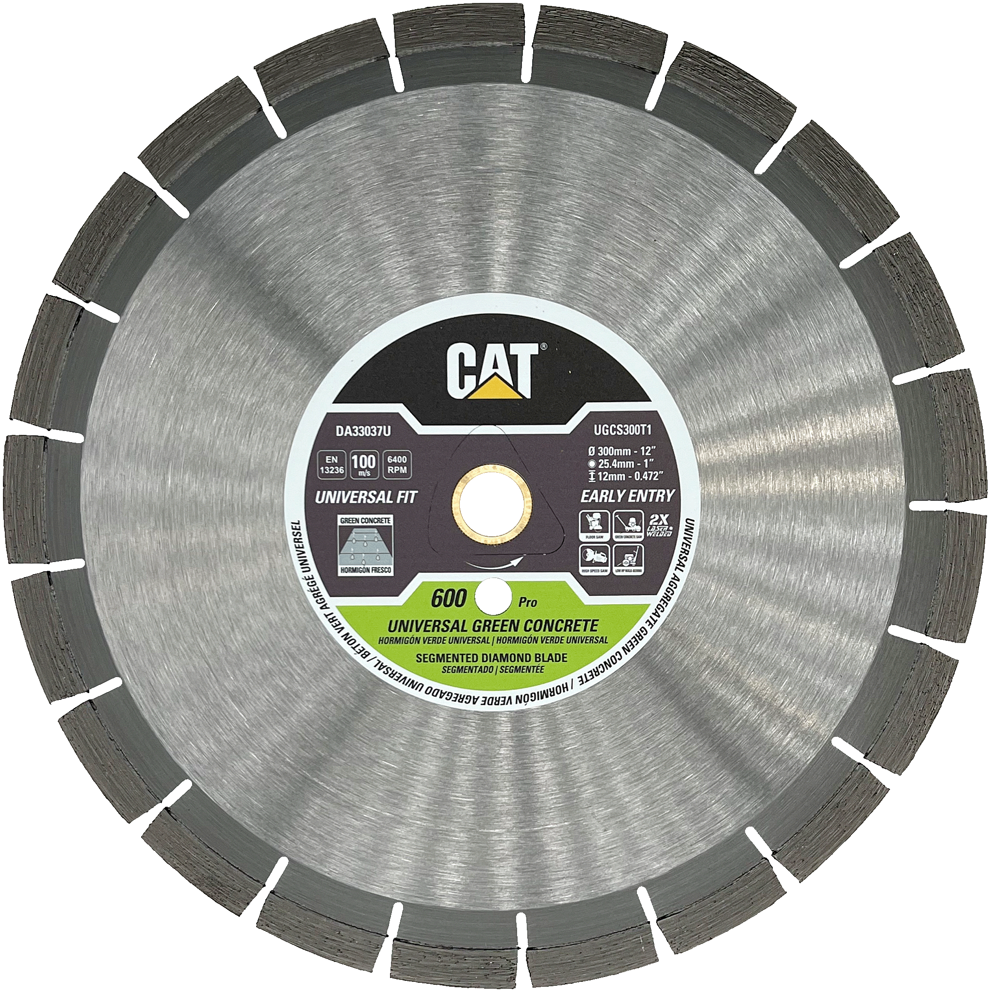 CAT UGCS Segmented Rim Early Entry Diamond Blade 600 Pro 6 3-8 OEM #DA33033U CAT UGCS Segmented Rim Early Entry Diamond Blade 600 Pro 6 3/8" OEM #DA33033U