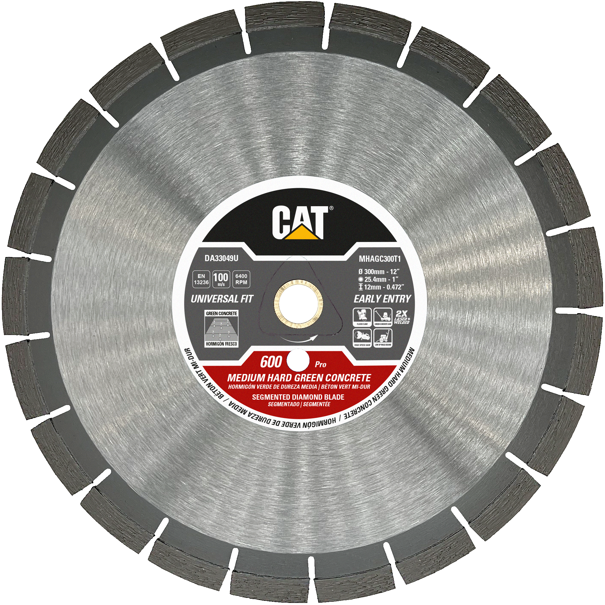 CAT MHAGC Segmented Rim Early Entry Diamond Blade 600 Pro 6 3-8' OEM #DA33045U CAT MHAGC Segmented Rim Early Entry Diamond Blade 600 Pro 6 3/8" OEM #DA33045U