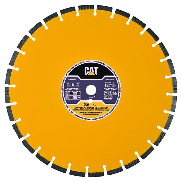 CAT MM50 Segmented Rim Diamond Blade 600 Pro 18 OEM #DA33060U CAT MM50 Segmented Rim Diamond Blade 600 Pro 18" OEM #DA33060U