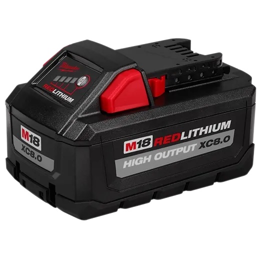 Milwaukee M18 Red Lithium High Output XL 8.0AH Battery #48-11-1880 Milwaukee M18 Red Lithium High Output XL 8.0AH Battery #48-11-1880