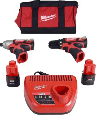 Milwaukee M12 Cordless 2-Tool Combo Kit #2494-22