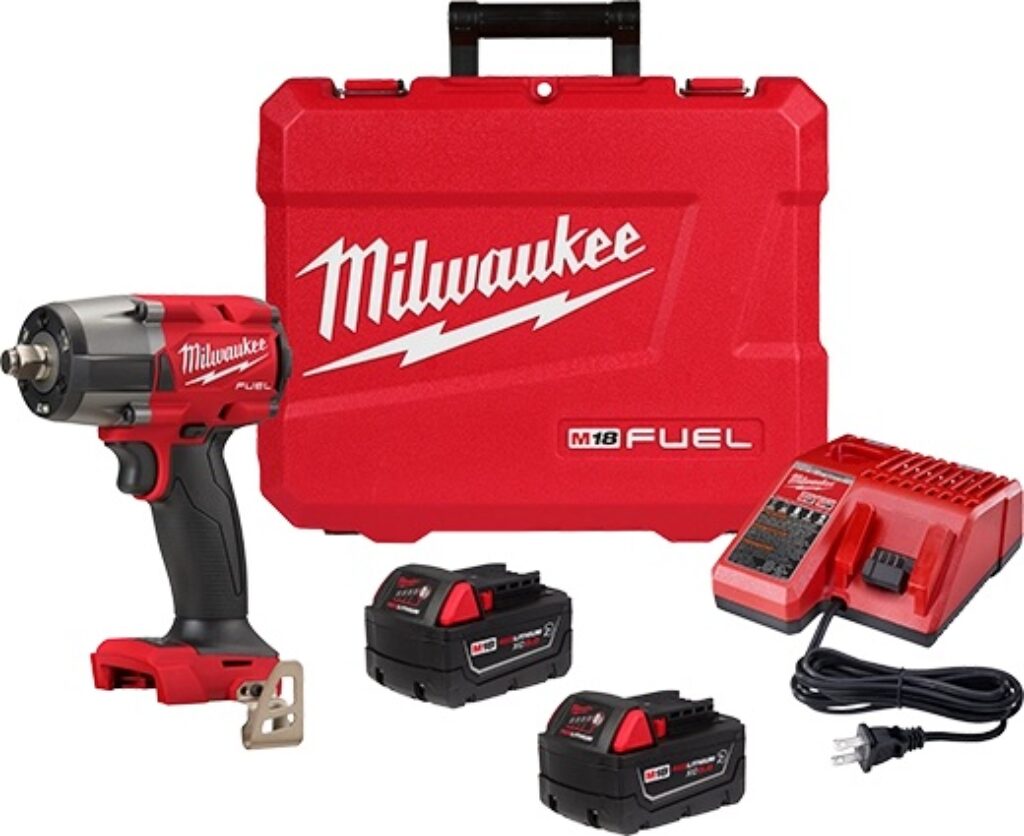 Milwaukee M18 Fuel 1/2" Mid-Torque Impact Wrench W/ Friction Ring Kit #2962-22R