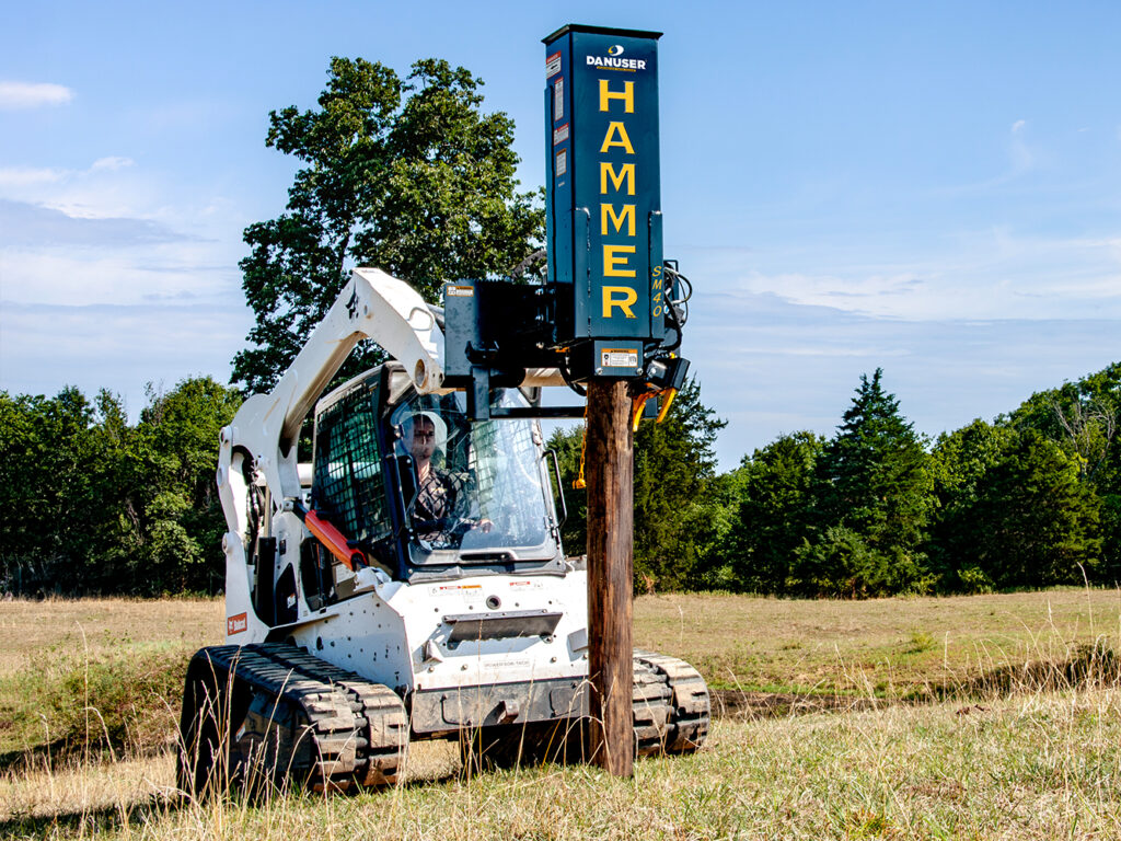 Danuser SM40 Hammer Post Driver W/ Grapple, Tilt & Weight Kit
