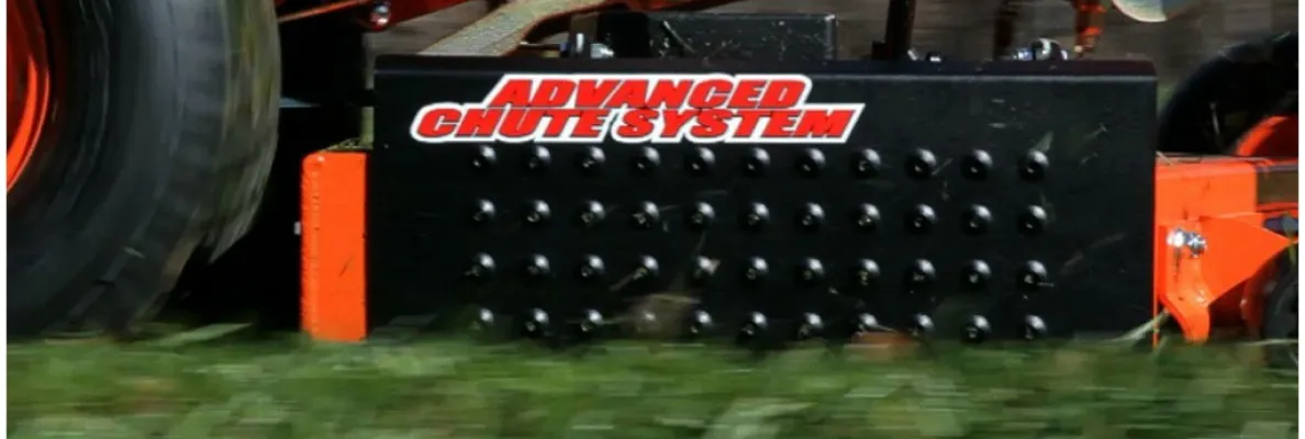 Advanced Chute System accessory on a lawn mower.