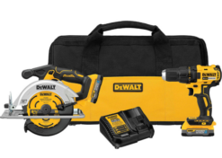 DEWALT DCK239E2 20V MAX Brushless Circular Saw & Drill/Driver Combo Kit– 6-1/2" Saw, 2-Speed Drill